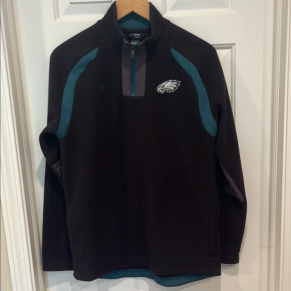 Team Apparel Black and Teal Youth Pullover